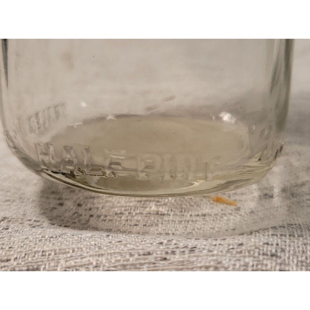 Masons Dairy Duraglas 17 62 Embossed Half Pint Milk Bottle Vintage - Picture 12 of 15